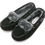 ショッピングミネトンカ ミネトンカ MINNETONKA フラットシューズ キーラ スリッパー 40680 FW25 KYRA SLIPPER レディース 靴 ファーモカシン 日本別注 BLACK 正規取扱店