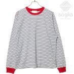 ソリア Soglia オープンエンド マルチボーダー ロングスリーブTシャツ FW25 Open End Multiborder Long Sleeve T 日本製 トリコカラー White-border 正規取扱店