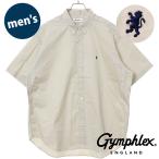 ジムフレックス Gymphlex ボタンダウンシャツ ショートスリーブ #GY-B0248 BIT SS25 B.D. SHIRT S S メンズ トップス 半袖 SAND-BEIGE(NAVY) 正規取扱店