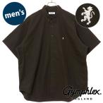 ジムフレックス Gymphlex ボタンダウンシャツ ショートスリーブ #GY-B0248 BIT SS25 B.D. SHIRT S S メンズ トップス 半袖 C.GREY(OFF WHITE) 正規取扱店