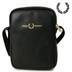フレッドペリー FRED PERRY タンブルドレザー サイドバック L8289-102Q4 TUMBLED LEATHER SIDE BAG メンズ・レディース ショルダーバック BLACK 正規取扱店