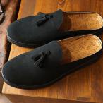 マネブ MANEBU メンズ プラン スリッパ スエード PRAN SLIPPER SUEDE クロッグサンダル 靴 BLACK ブラック系  MNB-024S SS19