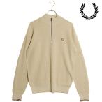 フレッドペリー FRED PERRY メンズ ワッフルステッチ ハーフジップジャンパー K8557-691 FREDPERRY WAFFLE STITCH HALF ZIP JUMPER OATMEAL 正規取扱店