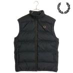 フレッドペリー FRED PERRY インサレーテッドジレ J8522-102 FW24 INSULATED GILET メンズ アウター トップス 中綿ベスト BLACK 正規取扱店