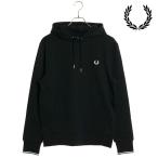 フレッドペリー FRED PERRY ティップド フーデッドスウェットシャツ M2643-102 TIPPED HOODED SWEATSHIRT メンズ プルオーバー パーカー 長袖 BLACK 正規取扱店
