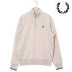 フレッドペリー FRED PERRY ハーフジップ スウェットシャツ M3574-W50 FW25 HALF ZIP SWEATSHIRT メンズ PORRIDGEMARL ANCHORGREY 正規取扱店