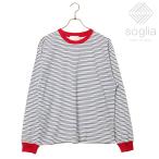 ソリア Soglia オープンエンド マルチボーダー ロングスリーブTシャツ FW25 Open End Multiborder Long Sleeve T 日本製 トリコカラー White-border 正規取扱店