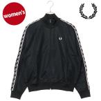 フレッドペリー FRED PERRY テープド トラックジャケット J9100-184 FW25Q4 TAPED TRACK JACKET レディース ブルゾン BLACK 正規取扱店