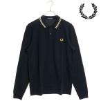 フレッドペリー FRED PERRY ロングスリーブ ツインティップド ポロシャツ M3636-W53 LS TWIN TIPPED SHIRT メンズ 長袖 鹿の子 NAVY ECRU HONEYCOMB 正規取扱店
