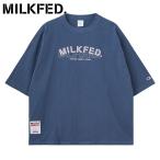 ミルクフェド MILKFED. レディース チャンピオン レイヤーロゴビッグTシャツ 103262011001 SU26 CHAMPION LAYER LOGO BIG TEE コラボ NAVY 正規取扱店