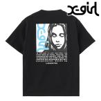 エックスガール X-girl レディース サイドロゴフェイスラベル ショートスリーブTシャツ 105262011025 SU26 トップス 半袖 黒 BLACK  正規取扱店