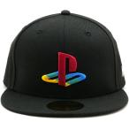 ショッピングニューエラ キャップ ニューエラ キャップ NEW ERA CAP 59FIFTY プレイステーション 4カラー 14693450 FW25 5950 PLAYSTATION 4COL PSFM コラボ 帽子 ブラック 正規取扱店