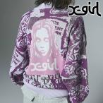  X-girl X-girl Jaguar do вязаный кардиган 105254015019 FW25 COLLAGE GRAPHIC JACQUARD KNIT CARDIGAN женский лиловый стандартный обращение магазин 