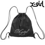ショッピングナップサック エックスガール X-girl ラインストーン ナップサック 105254053008 FW25 RHINESTONE KNAPSACK レディース xgirl リュックサック ブラック  正規取扱店
