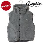 ショッピングジムフレックス ジムフレックス Gymphlex ボアフーデッド ショートベスト #GY-A0726 BOA FW25 BOA HOODED SHORT VEST レディース DK.HEATHER-GREY(CREAM) 正規取扱店