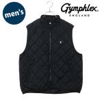 ショッピングジムフレックス ジムフレックス Gymphlex ダウンスタンドカラーベスト #GY-A0721 WRI FW25 DOWN STAND COLLAR VEST メンズ アウター キルティング BLACK(OFF-WHITE) 正規取扱店