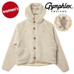 ショッピングジムフレックス ジムフレックス Gymphlex ボアフーデッド ショートジャケット #GY-A0725 BOA FW25 BOA HOODED SHORT JACKET レディース OYSTER-WHITE(GREY) 正規取扱店