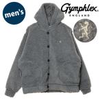 ショッピングジムフレックス ジムフレックス Gymphlex ボアフーデッドジャケット #GY-A0727 BOA FW25 BOA HOODED JACKET メンズ アウター 前ボタン DK.HEATHER-GREY(CREAM) 正規取扱店
