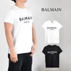 バルマン Tシャツ メンズ ロゴ 半袖 おしゃれ ブランド カジュアル BARMAIN ブラック 黒 ホワイト 白 綿 コットン クルーネック YF0EF000