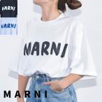 マルニ Tシャツ レディース ロゴ オーバーサイズ 半袖 ブランド 綿100％ カジュアル MARNI ペンキ ストリート THJET49EPH USCS11