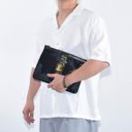 ヴェルサーチ クラッチバッグ グレカ メンズ ブラック VERSACE ベルサーチ 1005622 ナイロン