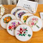  вышивка комплект цветок flower вышивка бамбук обруч имеется вышивка обруч букет DIY 3D 33cm×33cm произведение комплект начинающий средний класс человек Cross стежок комплект рукоделие День матери подарок 