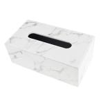 ティッシュケース ティッシュボックス ティッシュホルダー オフィス ホテル 部屋 多色 - マーブル, L