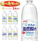 送料無料 サンガリア 伊賀の天然水 炭酸水 選べる2ケースセット 1Lペットボトル×24(12×2)本入