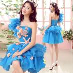 ミニドレス 披露宴 花嫁 可愛い パーティードレス 二次会 コンサート 結婚式 カラードレス ミニ 演奏会 プリンセス 韓国風 ウェディングミニドレス 高級色