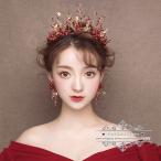  аксессуары для волос Tiara + серьги свадьба мелкие вещи головной убор свадьба 2 следующий .... невеста свадебный u Эдди ng party красный красный Crown 