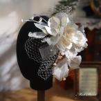 ショッピング髪飾り ウェディングヘッドドレス 髪飾り フラワー 結婚式 二次会 発表会 演奏会 披露宴 前撮り 花 ブライダル パーティー 花嫁小物 着物 和装 白 オフホワイト
