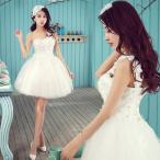 ミニドレス 安い 結婚式 ウエディングミニドレス パーティードレス 演奏会 ミニ 二次会 ウェディングドレス 花嫁 コンサート 白 wedding dress