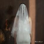 ウエディングベール ウェディングベール 花モチーフ ミドルベール ミディアムベール ブライダル 結婚式 二次会 披露宴 花嫁 海外挙式 前撮り ベールダウン