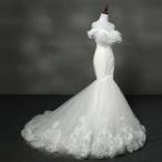 ウェディングドレス マーメイドライン 花嫁 ウエディングドレス 安い ロングドレス 披露宴 マーメイドドレス 二次会 結婚式 白 ブライダル 花 wedding dress