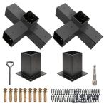 ショッピングDIYキット パーゴラキット パーゴラブラケット 3/4ウェイ直角コーナーブラケット パーゴラ組立キット 木工DIYポストベースキット ガゼボ/パティオパーゴラ/ログキャビン