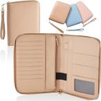 母子手帳ケース 大容量多機能 ストラップ付き 通院?パスポート収納対応 PU レザー 安全素材 軽量設計 防水素材 診察券10枚収納 お薬手帳ポーチ マザーズオーガナ