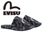 EVISU エヴィス スリッパ 家履き メンズ カモメ  ラディス ジャガード デニム EHD0507SK002
