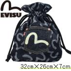 Yahoo! Yahoo!ショッピング(ヤフー ショッピング)EVISU エヴィス きんちゃく袋 巾着袋 カバン 小物 鞄 バッグ カモメ 刺繍 ジャガード ERD0035CR001