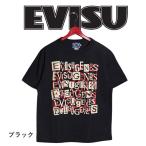 ショッピングEVISU EVISU エヴィス プリント 半袖ＴBLACK メンズ 男性 Tシャツ 半袖 アメカジ 日本製 Tシャツ ブラック エビス 半袖T 新品 100%コットン