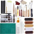 レザークラフト 革工具セット 手作り 革細工 ハンドメイド ステッチンググルーバー 縫製キット キット レザーツール DIY ネジ捻 道具 縫い道具セット 初心者