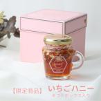 はちみつ 国産蜂蜜 ハチミツ 純粋 非加熱 いちごハニー 120g ギフトボックス付き 期間限定 瓶詰 伊豆産いちご 天然生はちみつ 無添加 国産100%