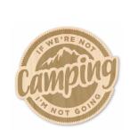 WOODSTICKER(ウッドステッカー) ウッドステッカー Camping  IB-DS-WDS-4973