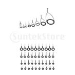 交換用ロッドガイド 釣り竿 先端ガイド 釣り竿ガイド 交換 補修 40個の釣り竿ガイド フィッシング アウトドア