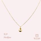 ショッピングペア ネックレス レディース シンプル　シンプルコーデ K18 18Kイエローゴールド ペアシェイプ つゆ 雫 ドロップ プレゼント ギフト