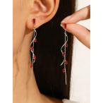  Mini ma список стиль длинный кисточка стразы серьги, мода elegant многоцелевой ювелирные изделия,tei Lee, сборник ..,te-to, party одежда .