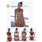  женский купальный костюм бикини одноцветный женщина простой дизайн S M L XL белый розовый бежевый чёрный wine red хаки модный простой дизайн 