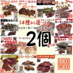 サラミ カルパス ビーフジャーキー おつまみ 14種から選べる2種 お徳用 業務用 [選べるおつまみ２個セット L2] YP メール便