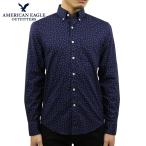 アメリカンイーグル シャツ メンズ 正規品 AMERICAN EAGLE 長袖シャツ ボタンダウンシャツ AE POPLIN BUTTON UP SHIRT 0153-1602-410