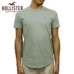 ホリスター Tシャツ メンズ 正規品 HOLLISTER 半袖Tシャツ クルーネックTシャツ カーブヘム Curved Hem T-Shirt 324-368-0624-310