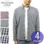 アバクロ シャツ メンズ 正規品 Abercrombie&Fitch チェック柄 ギンガムチェック 長袖シャツ ボタンダウンシャツ GINGHAM POPLIN SHIRT
